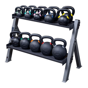 Suporte para halteres e Kettlebell duplo sólido para corpo GDKR100