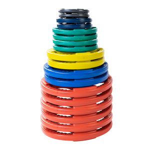 Body-Solid 4 Grip Colored Rubber Grip Olympic Plates ORCK