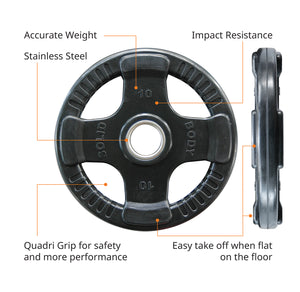 Body-Solid Rubber 4 Grip Olympic Plates ORTK