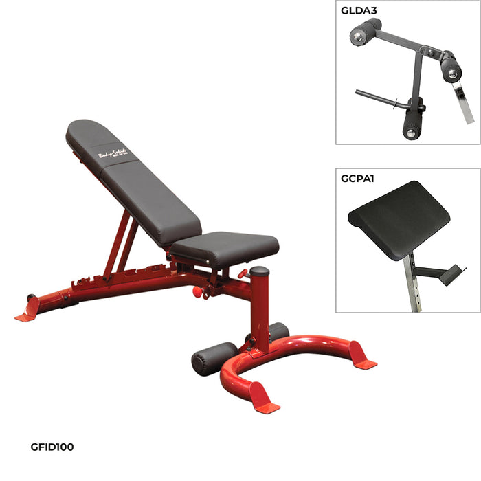 Body-Solid Leverage Gym Bench Package GFID100PD