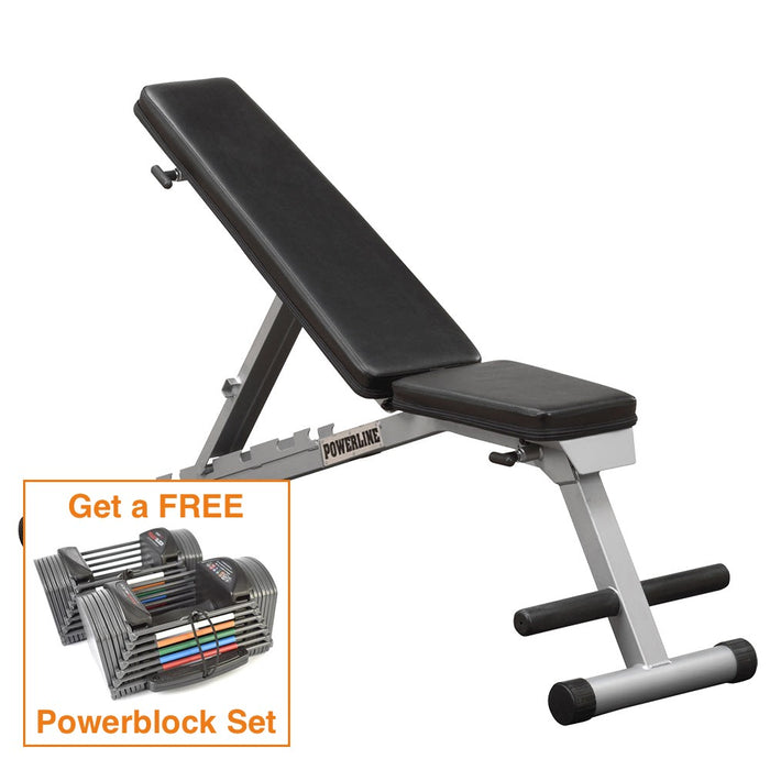 Powerline Multi-Bench PFID125X + FREE PowerBlock Sport 24 Set