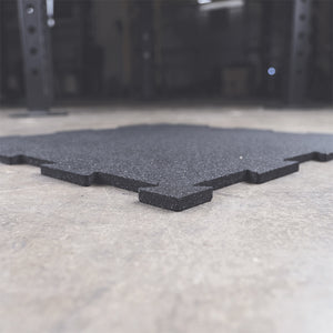 Body-Solid Tools Speckled Interlocking Rubber Flooring (Black) RFBST4PS