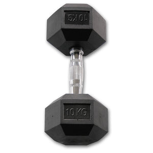 Bodytrading Rubber Coated Hex Dumbbell set from 1 to 10 kg HEXDU1-10